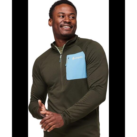 Cotopaxi Otero Fleece Half-Zip Pullover Men's 2XL XXL Green/Blue - Picture 1 of 9